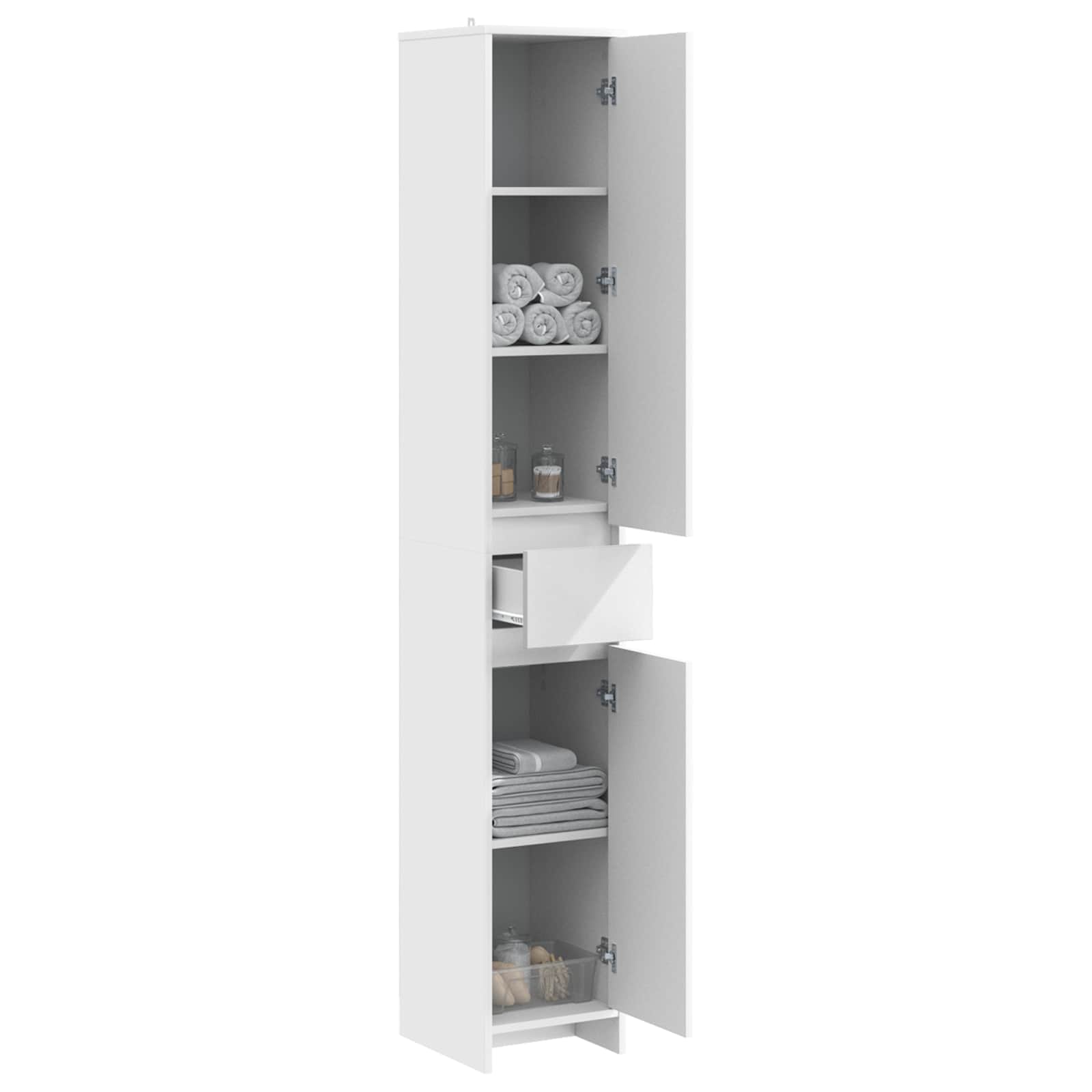 Mobile da Bagno Bianco 30 x 33 x 190 cm Legno ingegnerizzato | homemem39