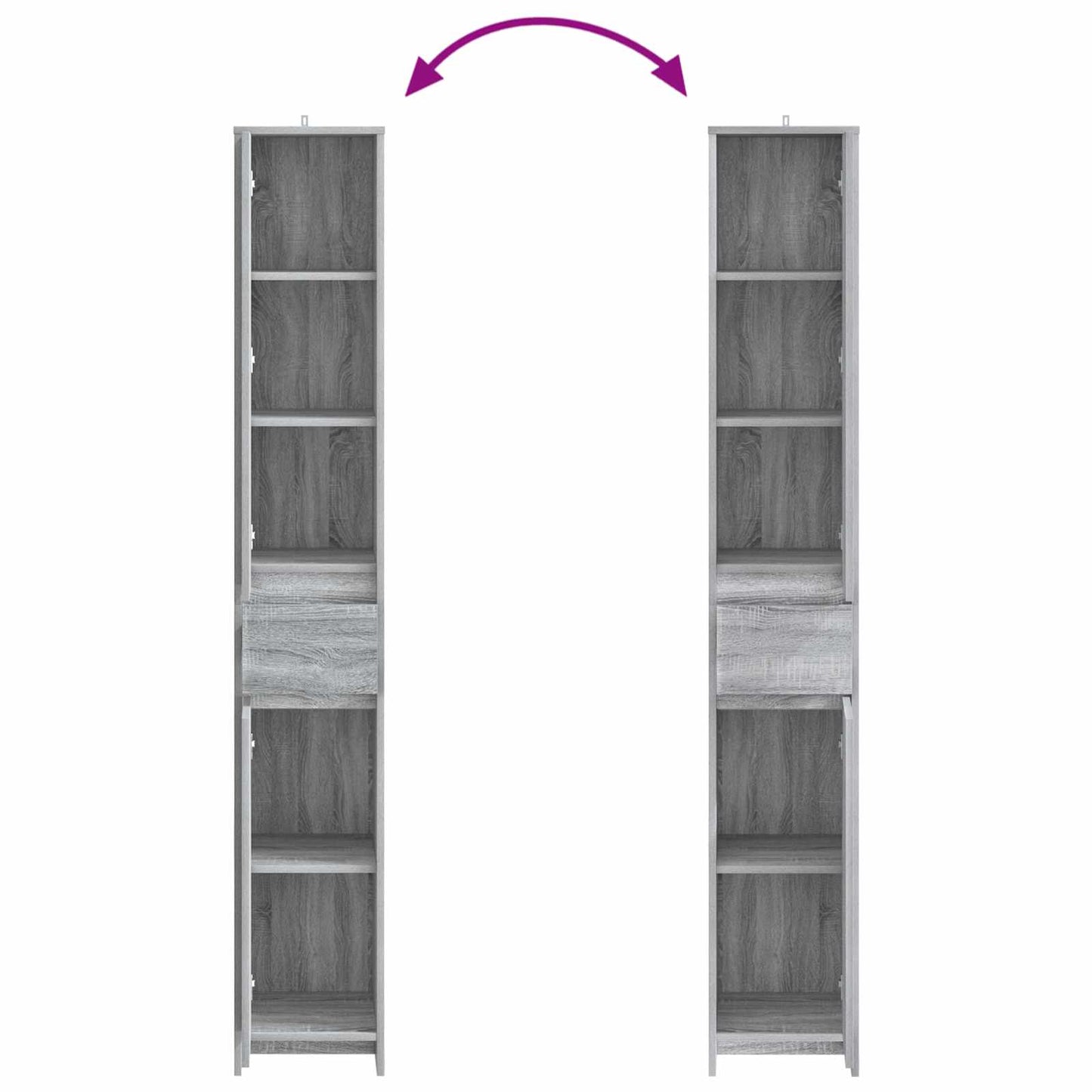 Mobile da Bagno Sonoma grigio 30 x 33 x 190 cm | homemem39