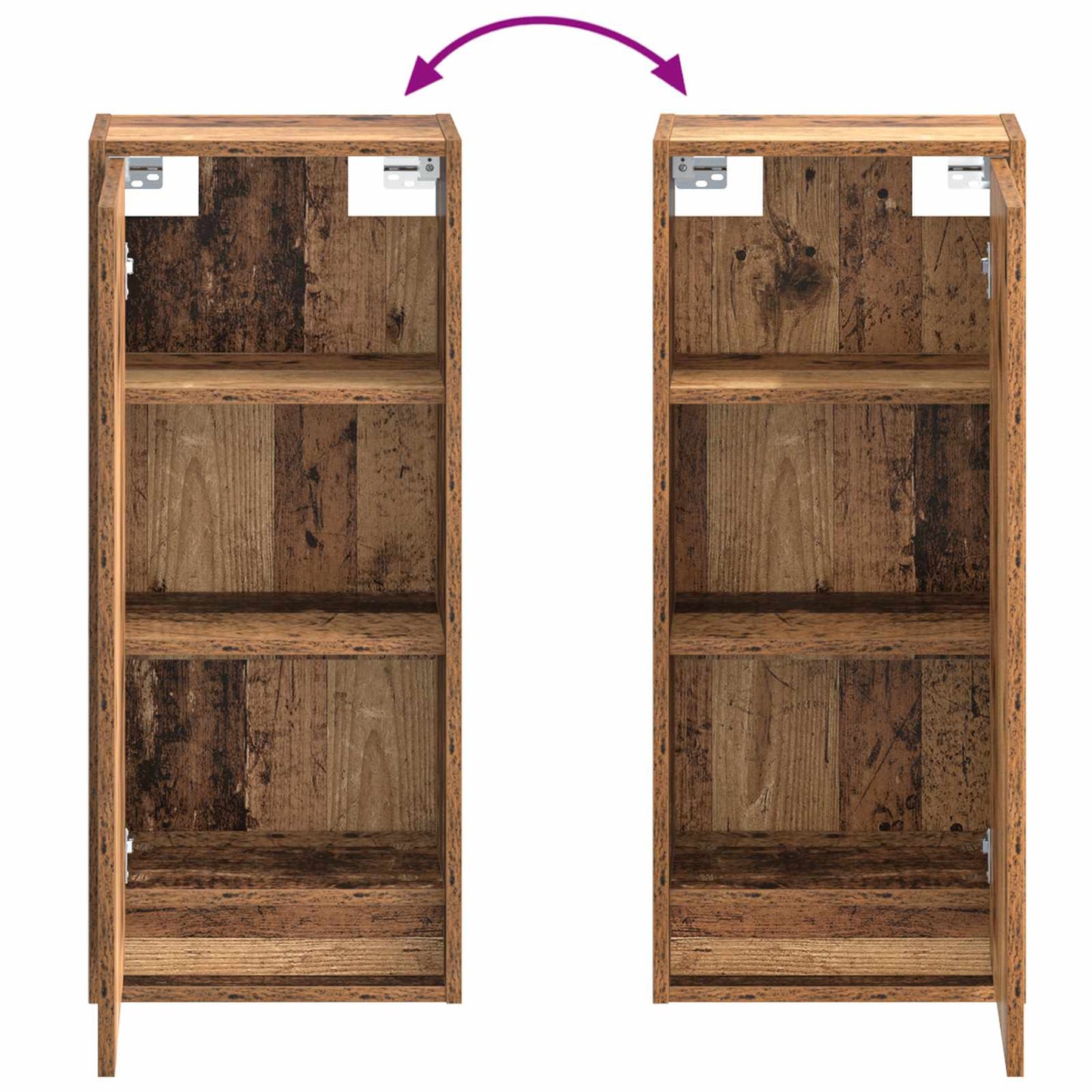 Mobile lavabo da parete Legno antico 35 x 20 x 81 cm | homemem39