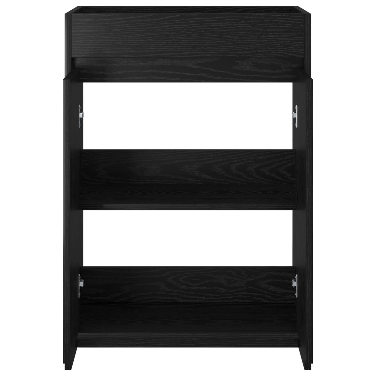 Mobiletto da Bagno Sotto Lavabo Rovere Nero 56 x 37,5 x 81 cm