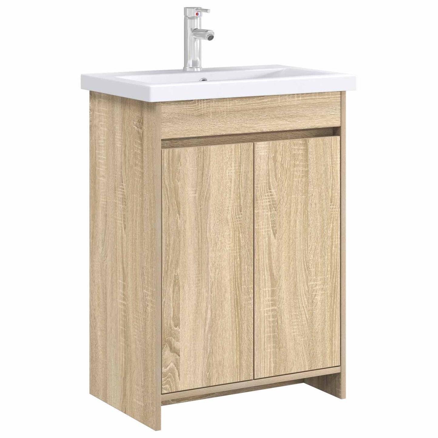 Mobiletto da Bagno Sotto Lavabo Rovere Sonoma 56 x 37,5 x 81 cm | homemem39