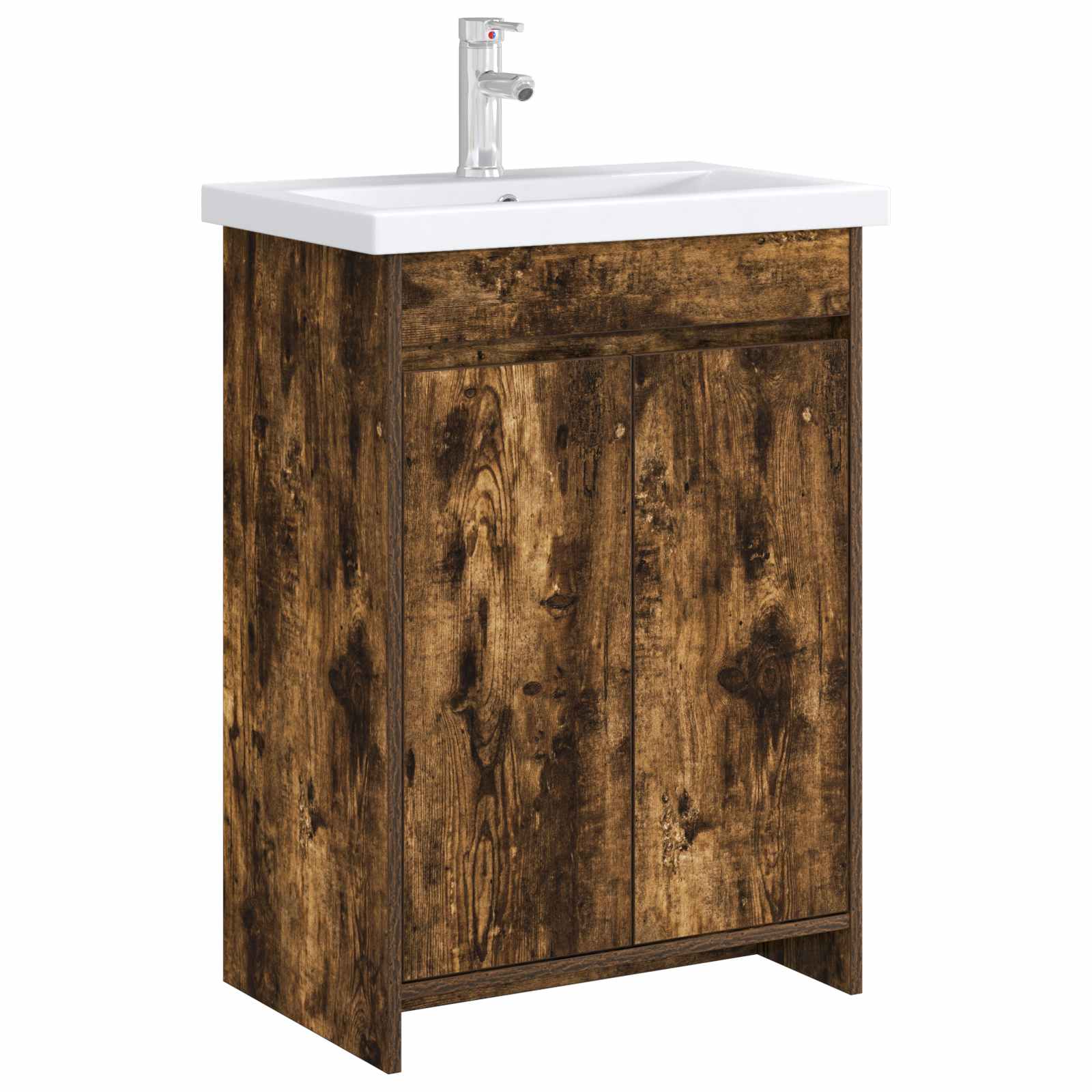 Mobiletto da Bagno Sotto Lavabo Rovere Fumo 56 x 37,5 x 81 cm | homemem39