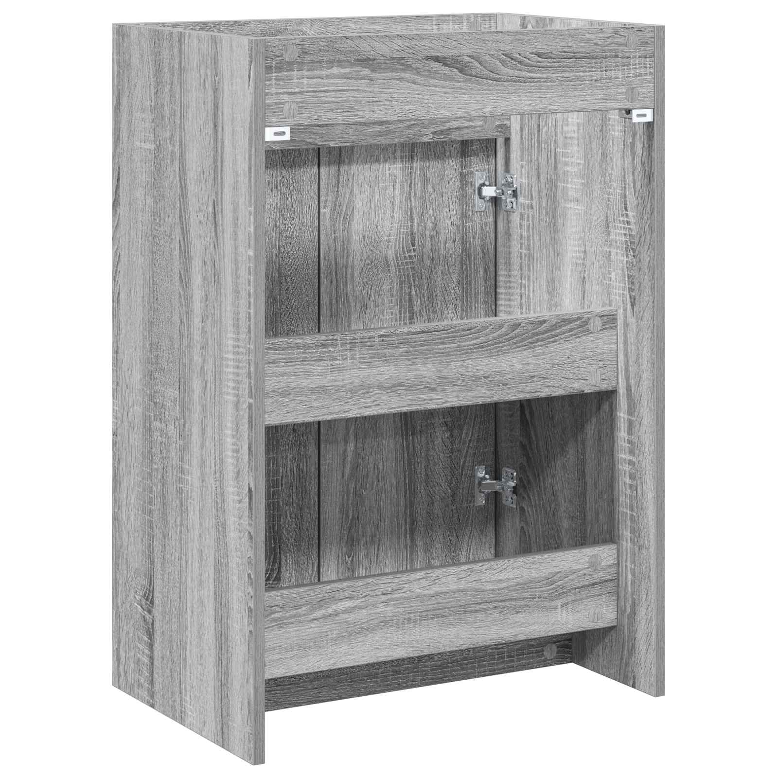 Mobiletto da Bagno Sotto Lavabo Sonoma grigio 56 x 37,5 x 81 cm | homemem39