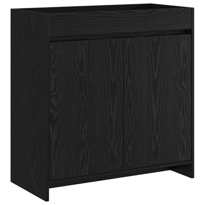 Mobiletto da Bagno Sotto Lavabo Rovere Nero 78,5 x 37,5 x 81 cm