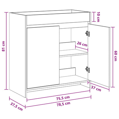 Mobiletto da Bagno Sotto Lavabo Sonoma grigio | homemem39