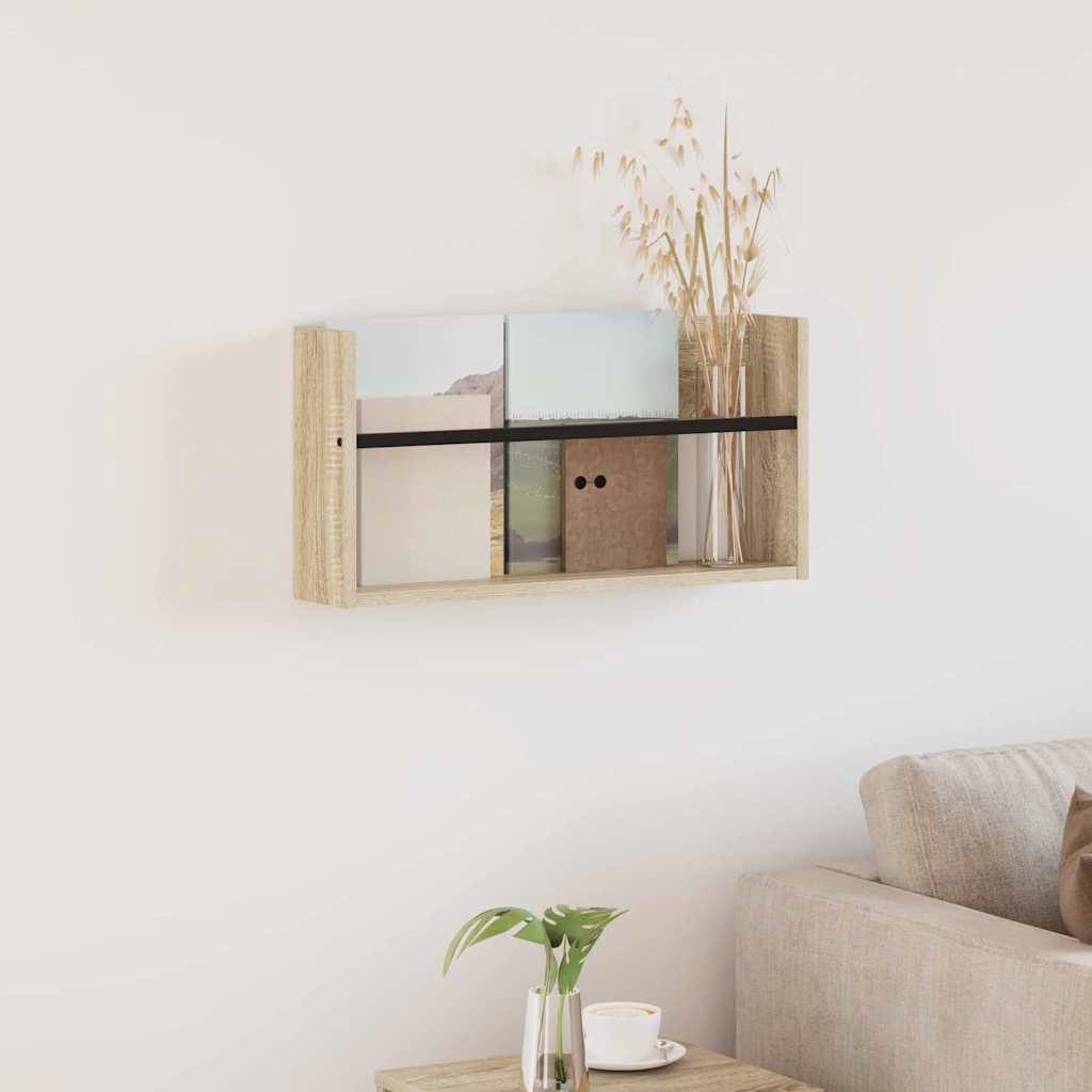 Scaffale per riviste Rovere Sonoma 60 x 12 x 30 cm