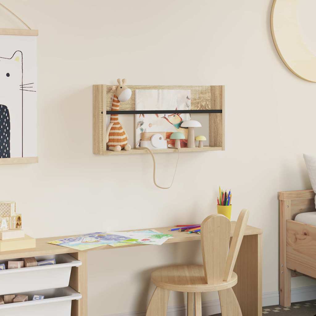 Scaffale per riviste Rovere Sonoma 60 x 12 x 30 cm