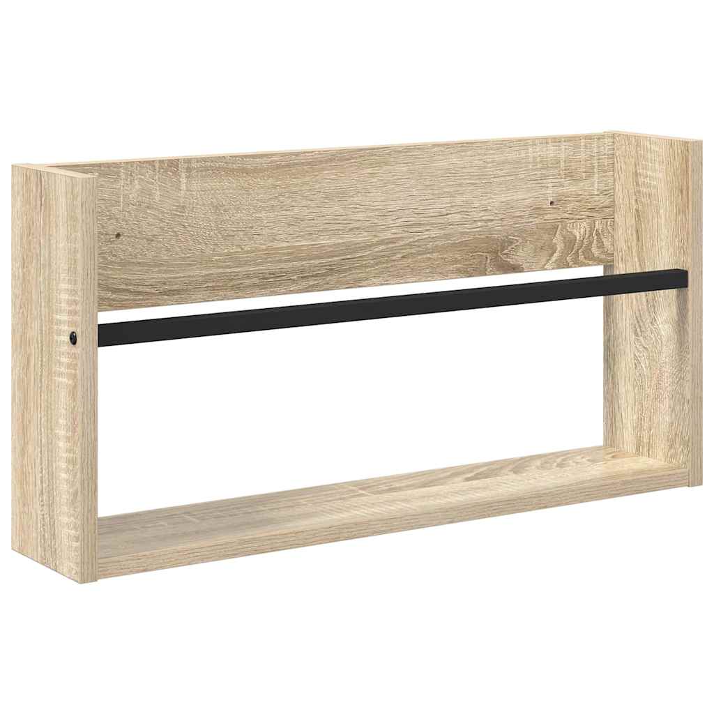 Scaffale per riviste 2 pcs Rovere Sonoma 60 x 12 x 30 cm | homemem39