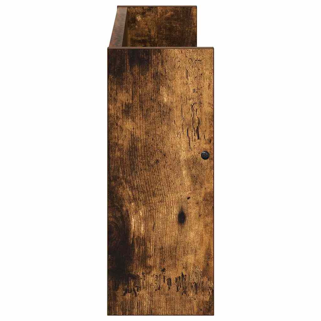 Scaffale per riviste 2 pcs Rovere fumé 60 x 12 x 30 cm