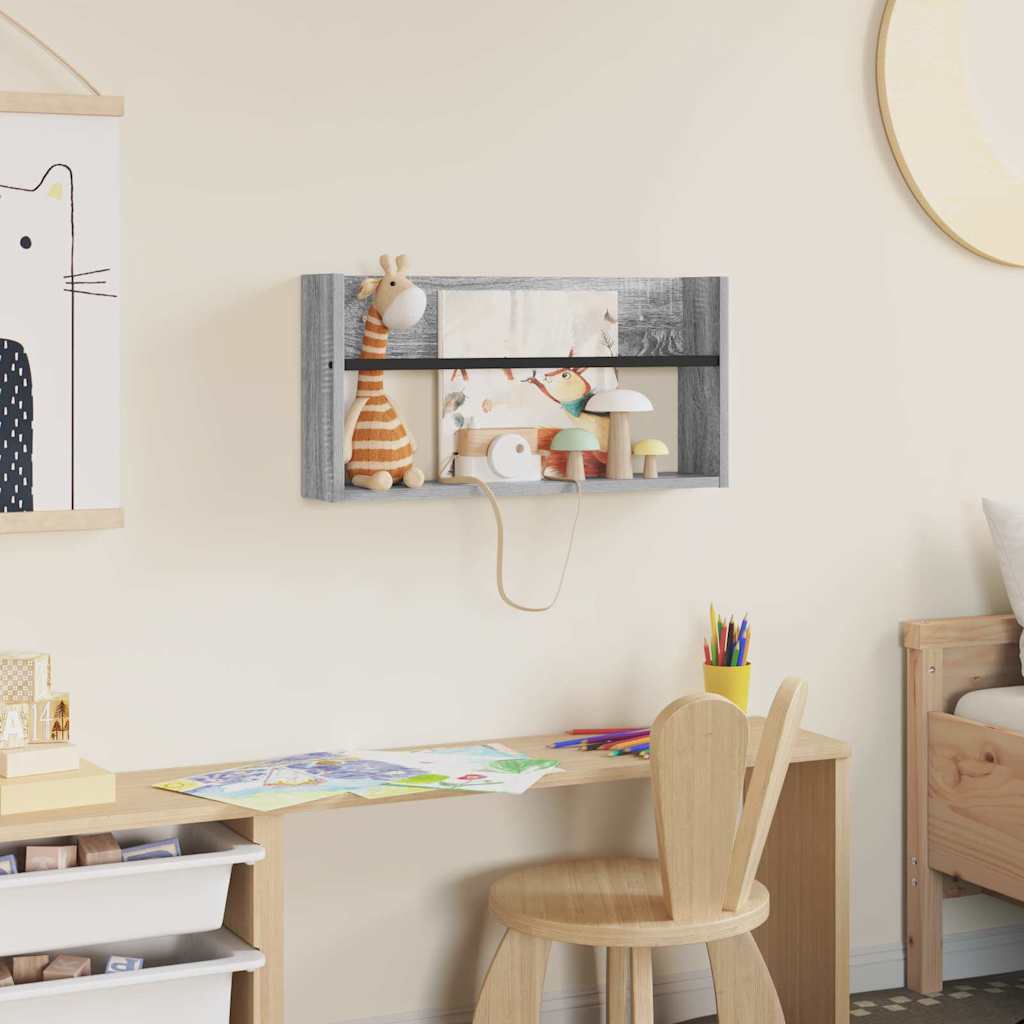 Scaffale per riviste Grigio Sonoma 60 x 12 x 30 cm