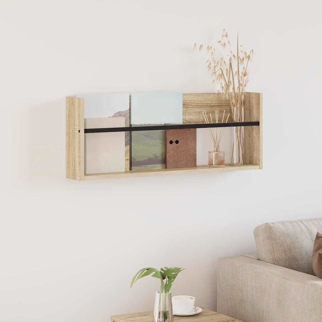 Scaffale per riviste Rovere Sonoma 80 x 12 x 30 cm