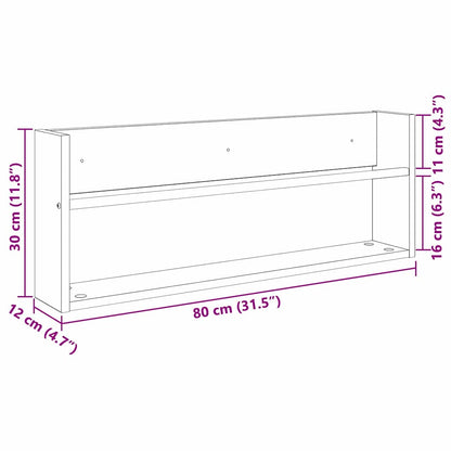 Scaffale per riviste Legno vecchio 80 x 12 x 30 cm | homemem39