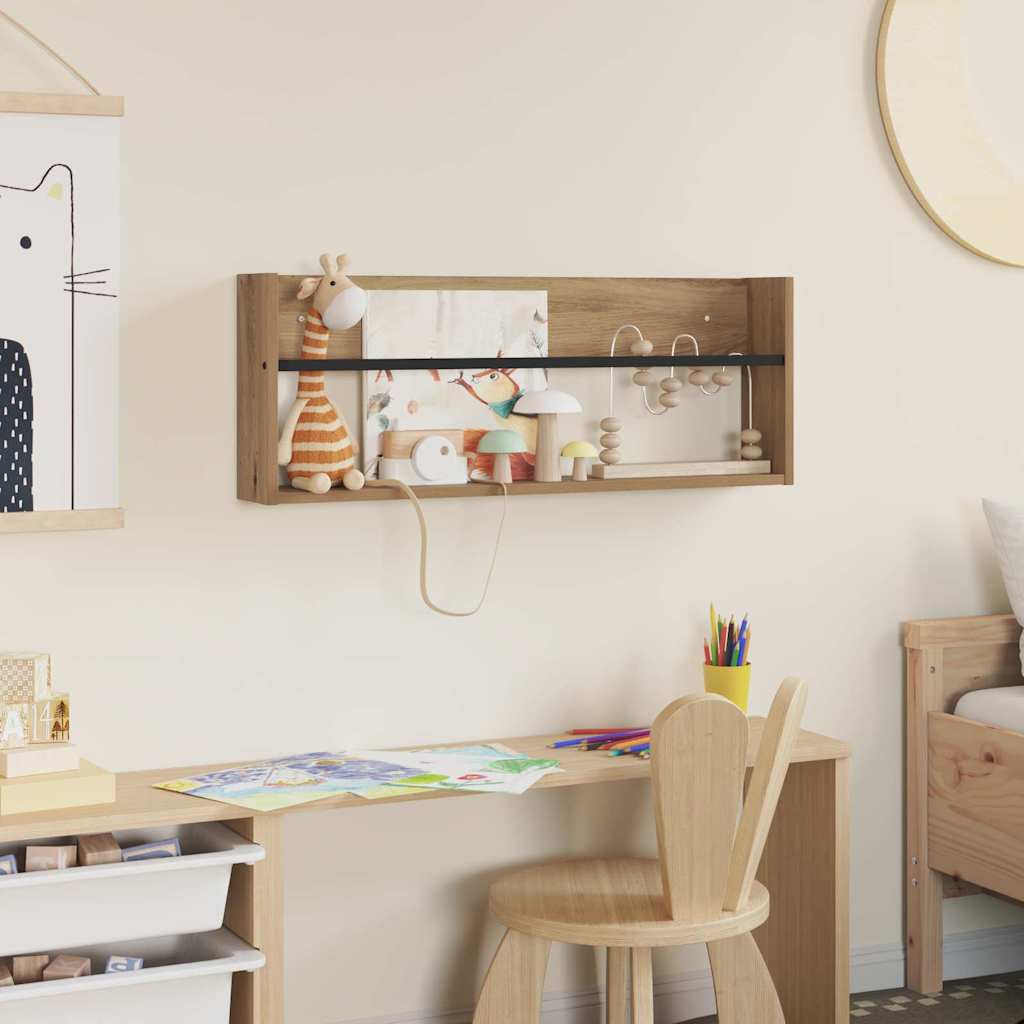 Scaffale per riviste Rovere artigianale 80 x 12 x 30 cm