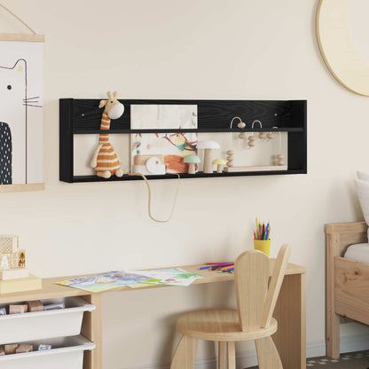 Scaffale per riviste Rovere Nero 100 x 12 x 30 cm