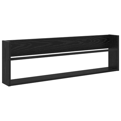 Scaffale per riviste 2 pz Rovere Nero 100 x 12 x 30 cm