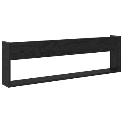Scaffale per riviste 2 pz Rovere Nero 100 x 12 x 30 cm
