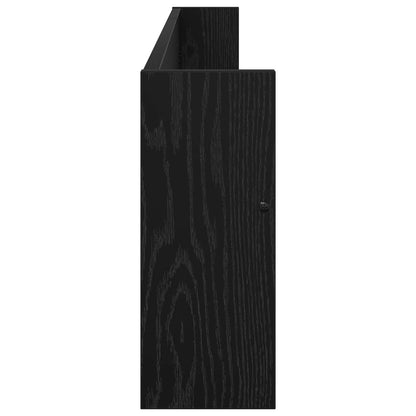 Scaffale per riviste 2 pz Rovere Nero 100 x 12 x 30 cm