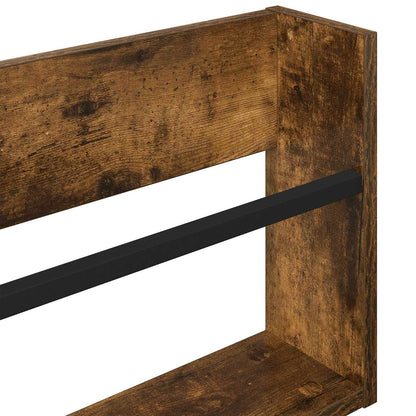 Scaffale per riviste 2 pcs Rovere fumé 100 x 12 x 30 cm