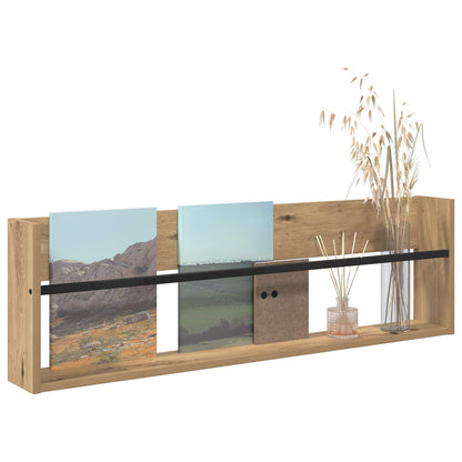 Scaffale per riviste Rovere artigianale 100 x 12 x 30 cm
