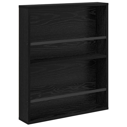 Scaffale per riviste Rovere Nero 60 x 12 x 70 cm