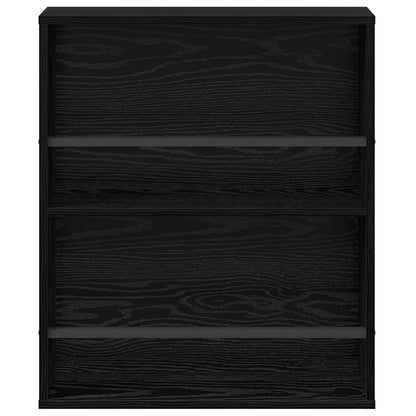 Scaffale per riviste Rovere Nero 60 x 12 x 70 cm