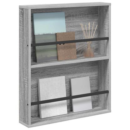 Scaffale per riviste Grigio Sonoma 60 x 12 x 70 cm