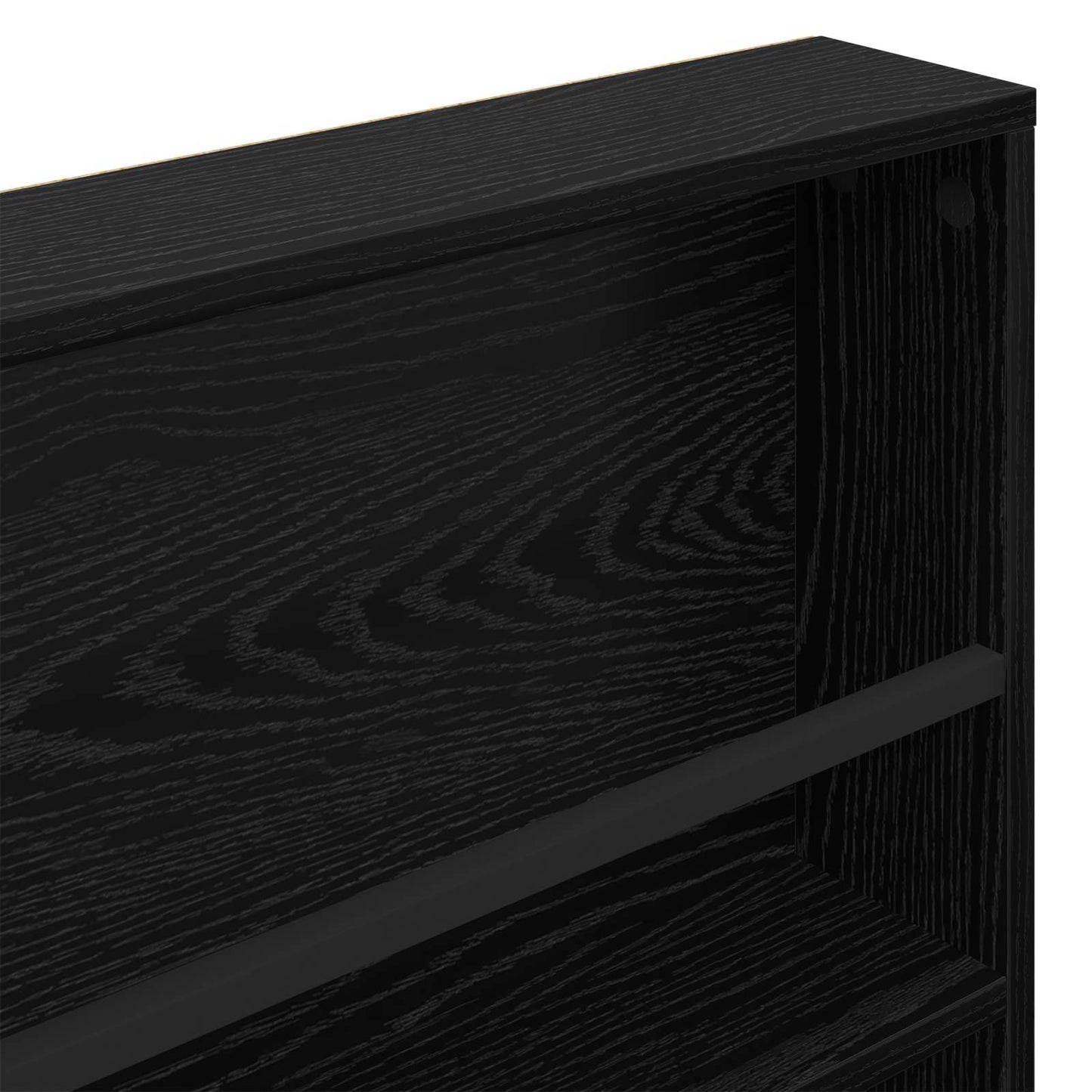 Scaffale per riviste Rovere Nero 80 x 12 x 70 cm