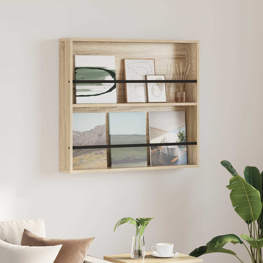 Scaffale per riviste Rovere Sonoma 80 x 12 x 70 cm