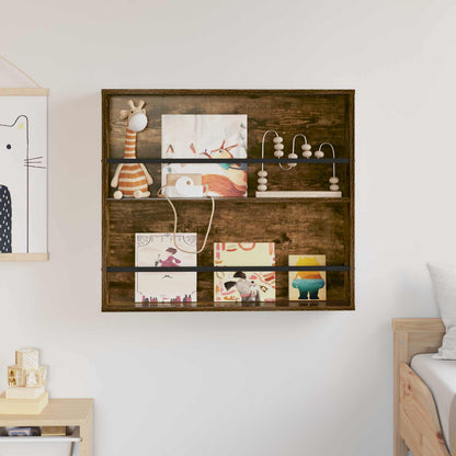 Scaffale per riviste Rovere fumé 80 x 12 x 70 cm