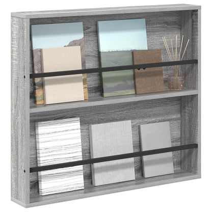 Scaffale per riviste Grigio Sonoma 80 x 12 x 70 cm