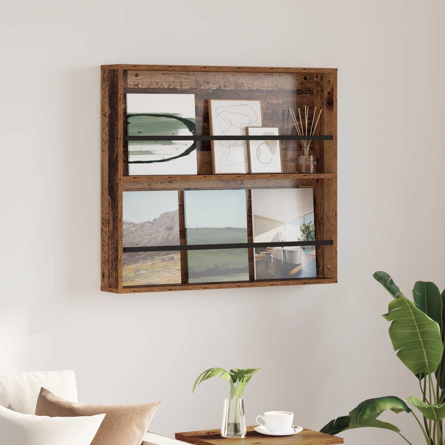 Scaffale per riviste Legno vecchio 80 x 12 x 70 cm