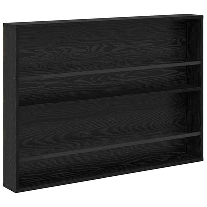 Scaffale per riviste Rovere Nero 100 x 12 x 70 cm