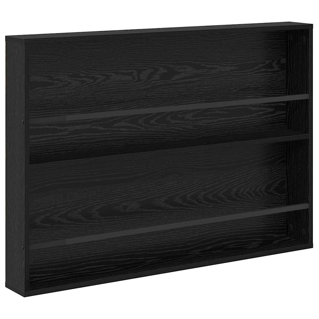 Scaffale per riviste 2 pcs Rovere Nero 100 x 12 x 70 cm