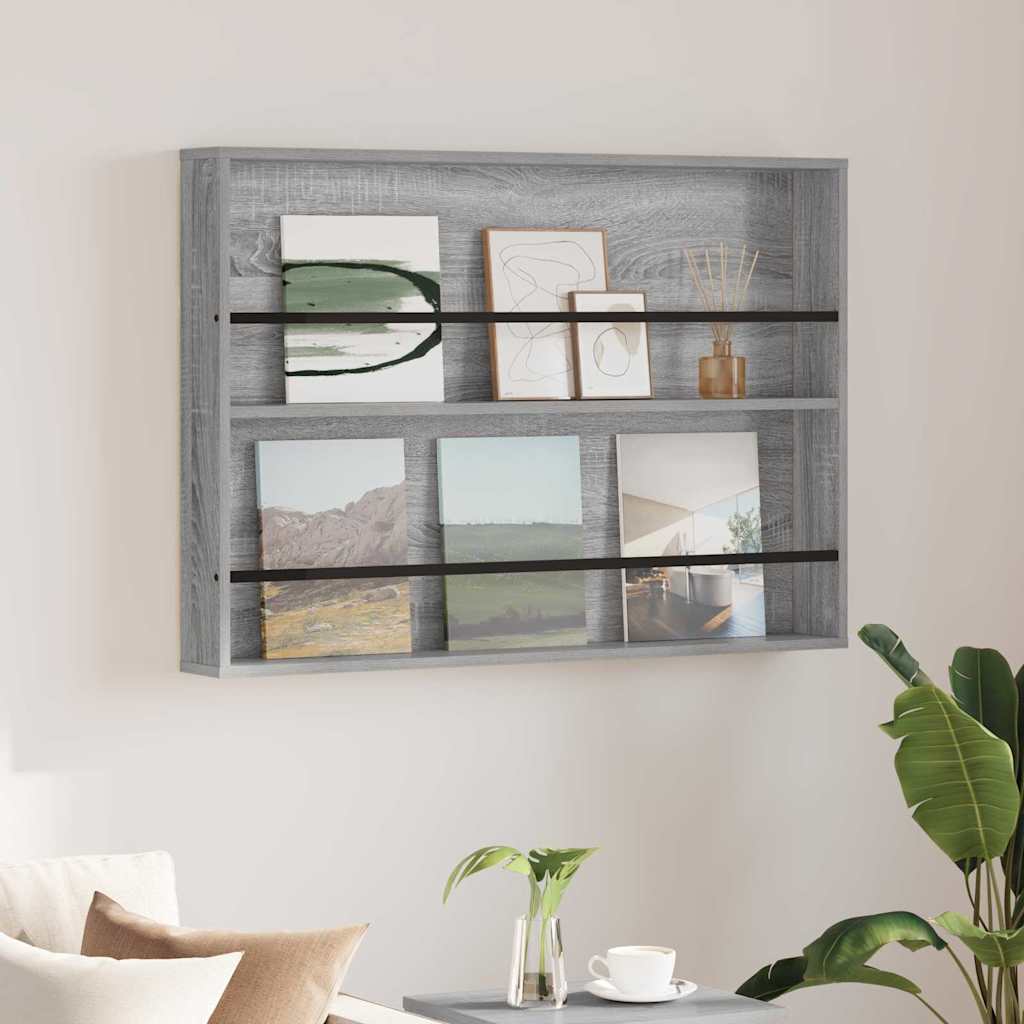 Scaffale per riviste Grigio Sonoma 100 x 12 x 70 cm