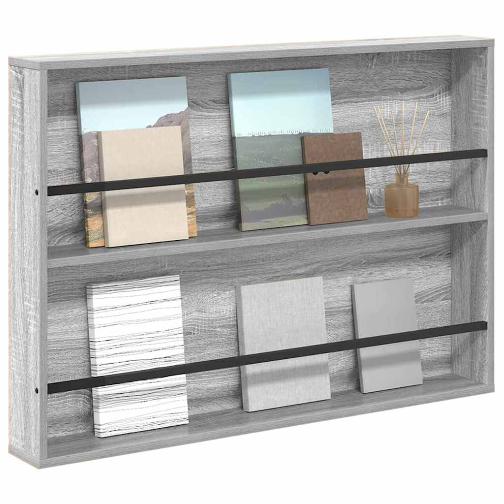 Scaffale per riviste Grigio Sonoma 100 x 12 x 70 cm