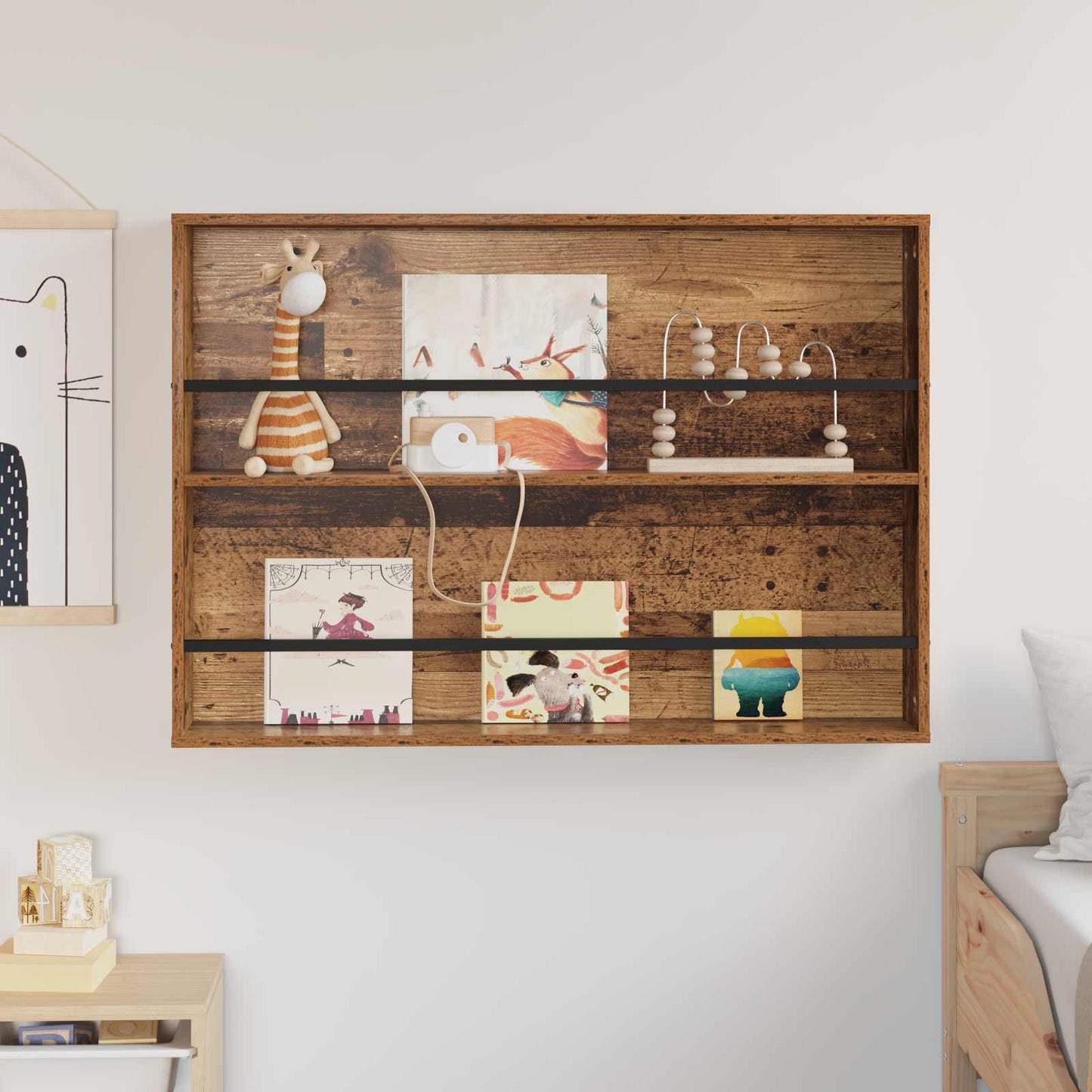 Scaffale per riviste Legno vecchio 100 x 12 x 70 cm