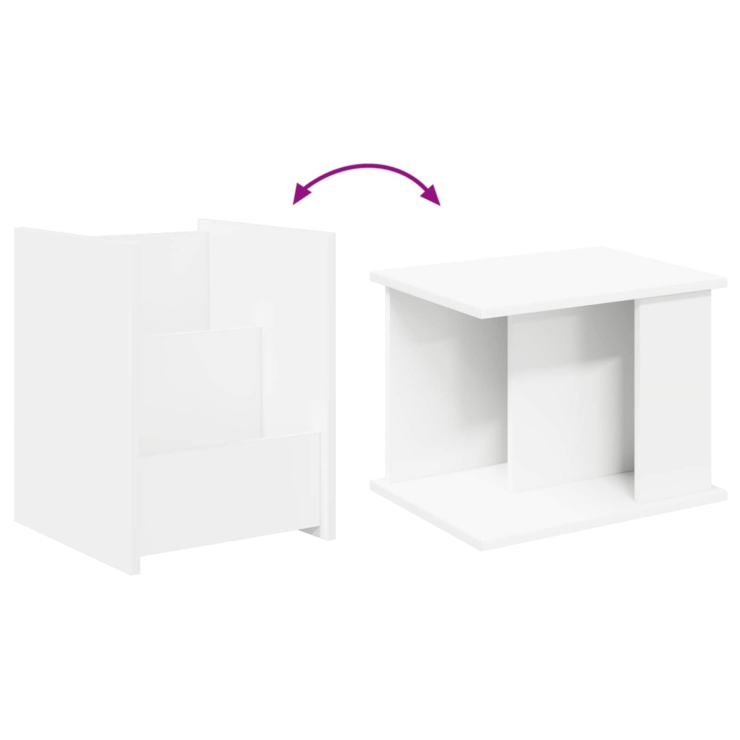 Scaffale per riviste Bianco 35 x 35 x 45 cm Legno multistrato