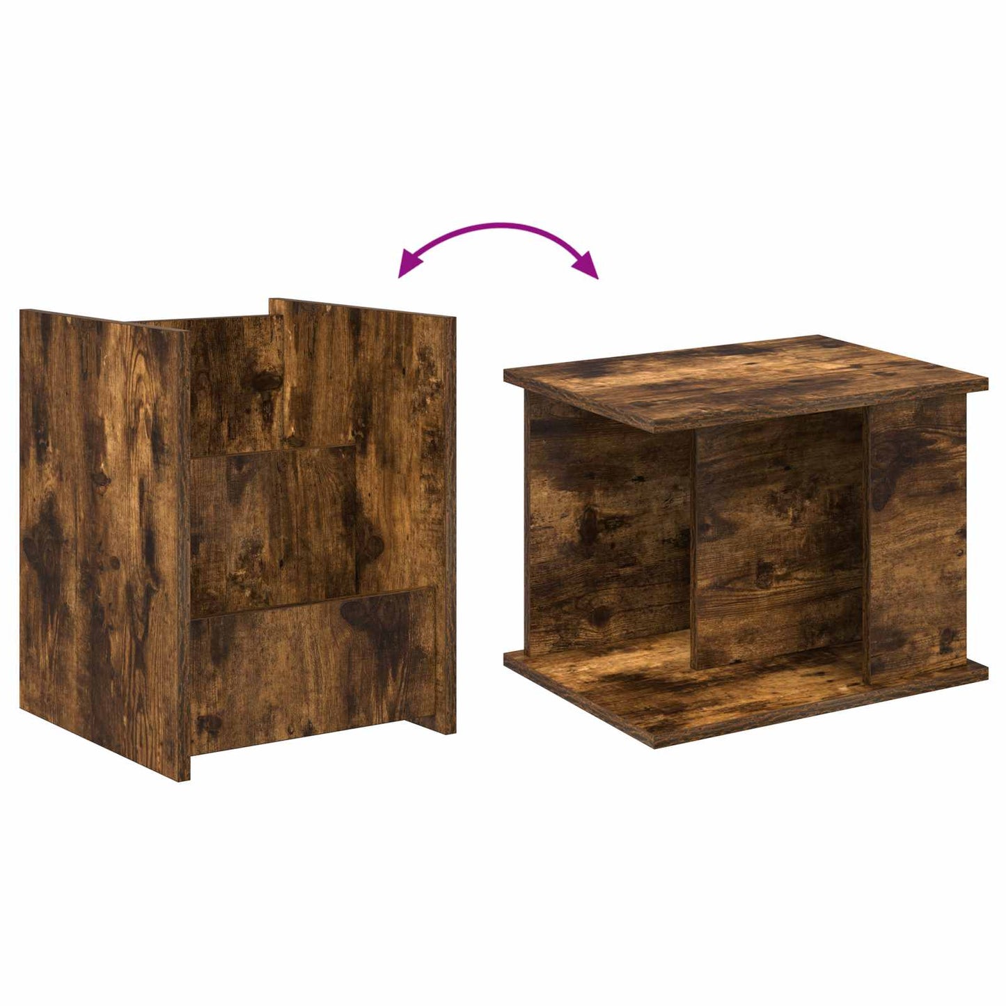 Scaffale per riviste Rovere fumé 35 x 35 x 45 cm