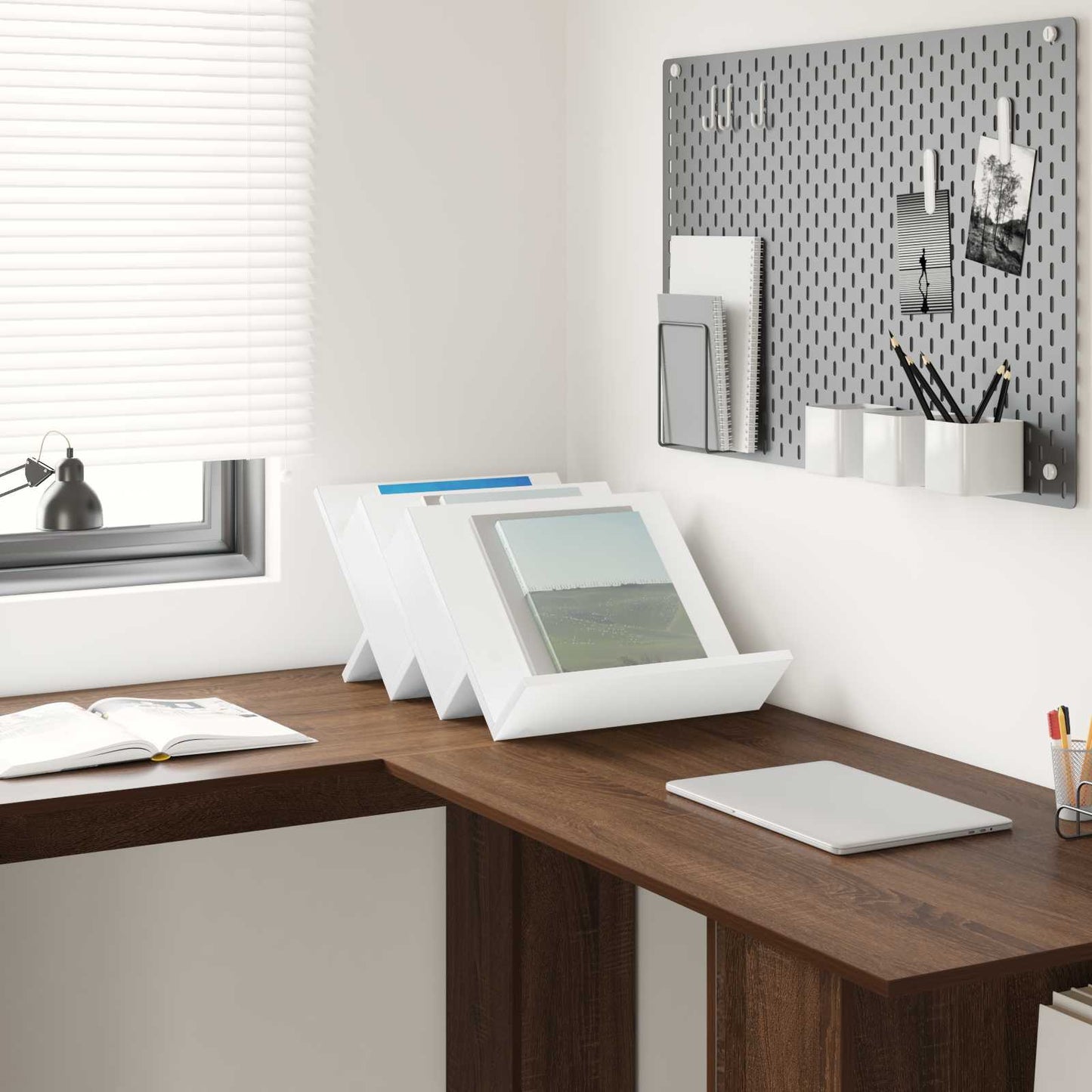 Scaffale per riviste Bianco 53 x 40 x 28.5 cm Legno multistrato