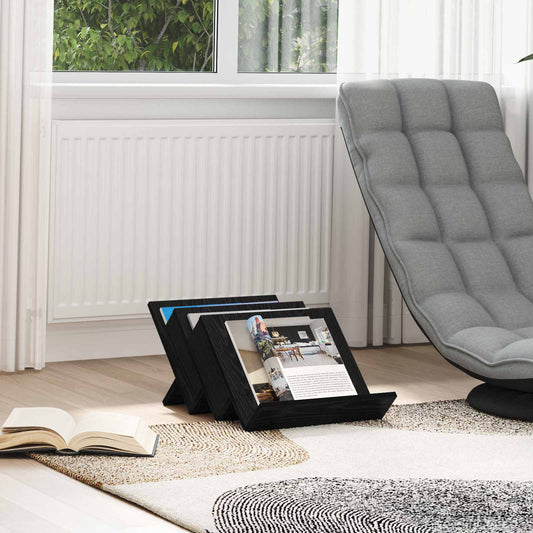 Scaffale per riviste Rovere Nero 53 x 40 x 28.5 cm