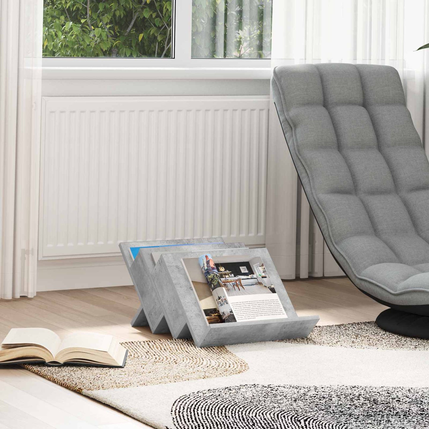 Scaffale per riviste Grigio Concretè 53 x 40 x 28.5 cm