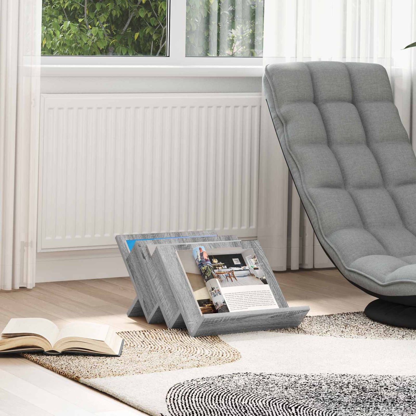 Scaffale per riviste Grigio Sonoma 53 x 40 x 28.5 cm