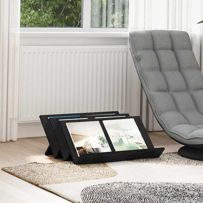 Scaffale per riviste Rovere Nero 65 x 53 x 28,5 cm