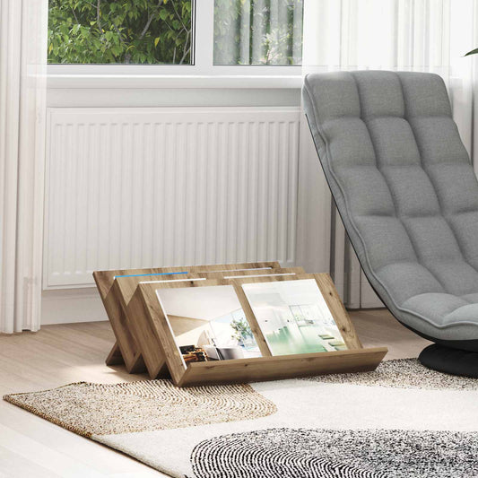 Scaffale per riviste Rovere artigianale 65 x 53 x 28,5 cm