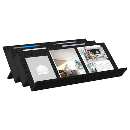 Scaffale per riviste Rovere Nero 90 x 53 x 28,5 cm