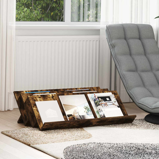 Scaffale per riviste Rovere fumé 90 x 53 x 28,5 cm