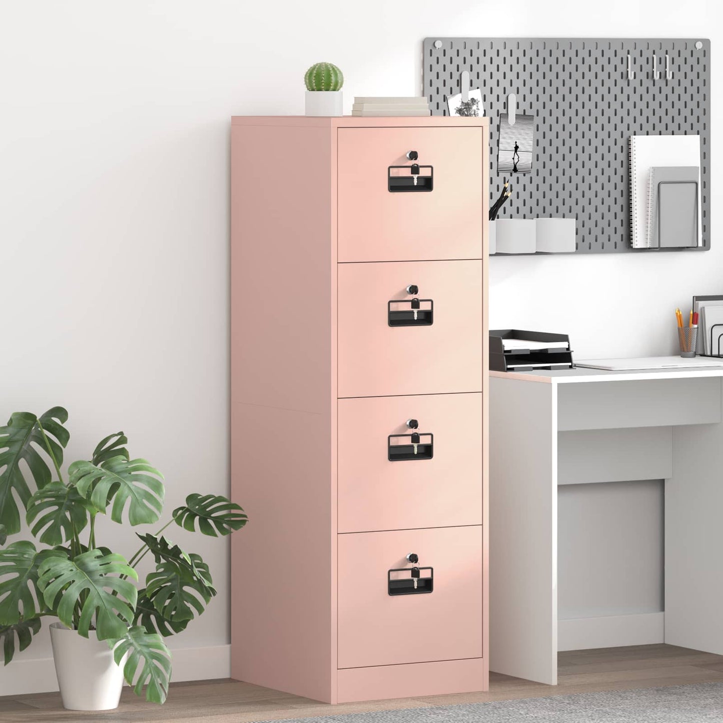 Armadio per File con cassetto 2 pcs Rosa 44 x 50 x 139 cm