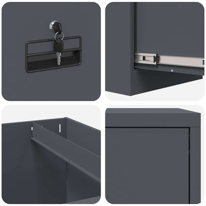 Armadio per File con cassetto 2 pcs Antracite 44 x 50 x 139 cm | homemem39