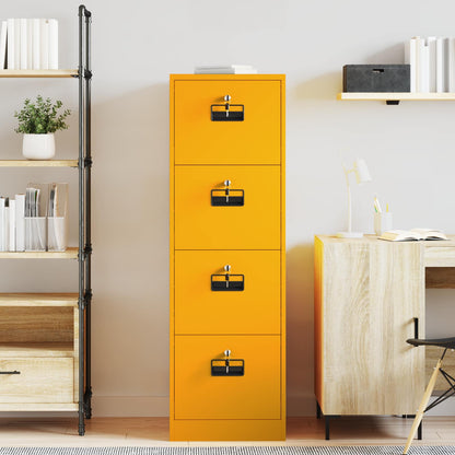 Armadio per File 2 pcs Giallo senape 44 x 50 x 139 cm