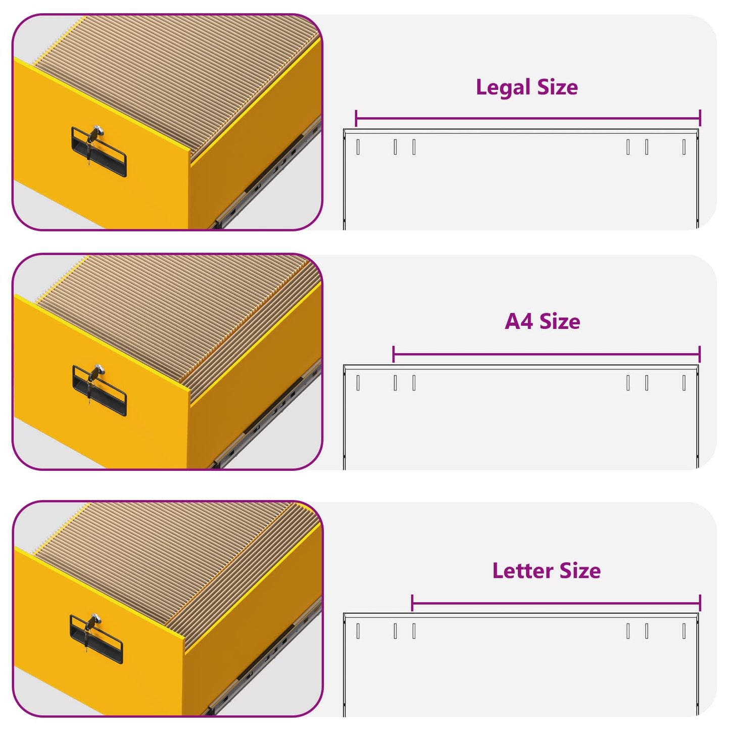 Armadio per File 2 pcs Giallo senape 44 x 50 x 139 cm